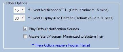 User Settings - Main Menu